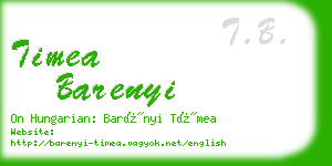 timea barenyi business card